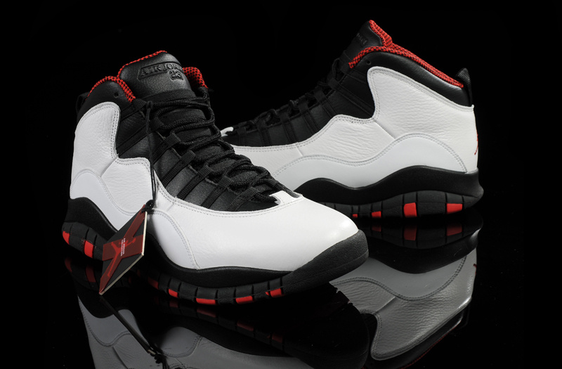 100% Hight Quality Air Jordan 10 (X) Retro Mens White/Black/Red